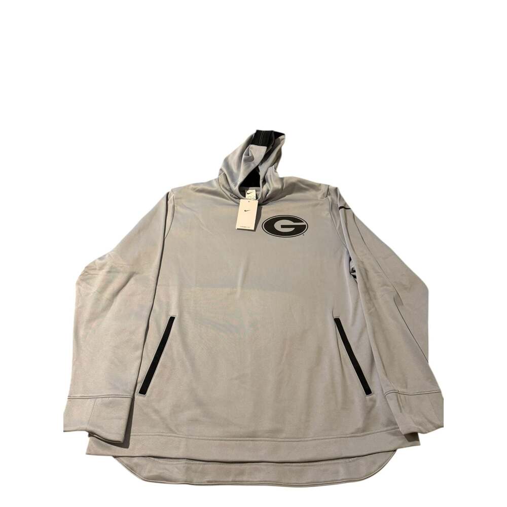 Nike Georgia Bulldogs Therma Scuba Hoodie PO Wolf Grey 2XL